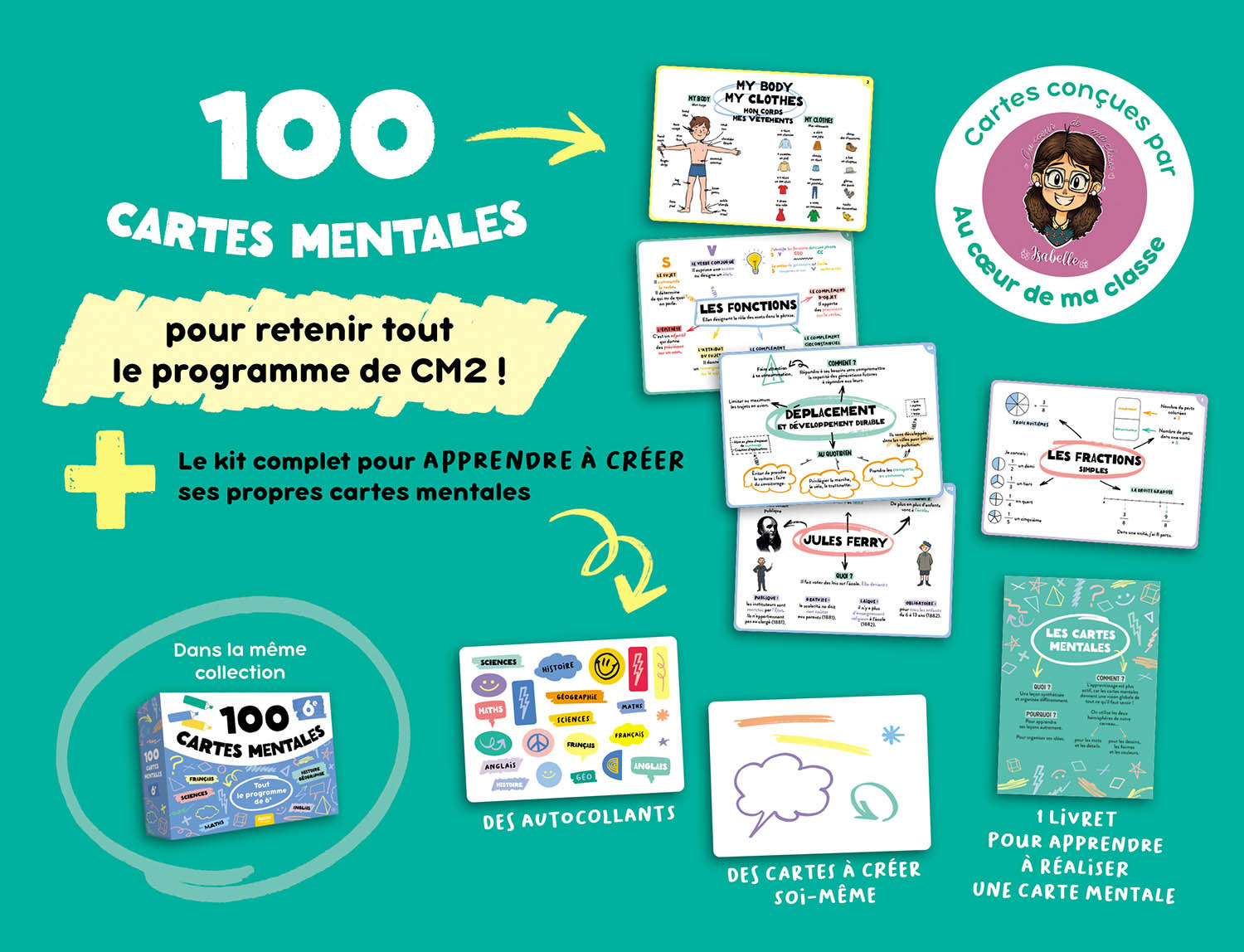 TOUT LE PROGRAMME DE CM2 - 100 CARTES MENTALES 