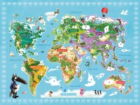 Mon poster géant Loup - La carte du monde
