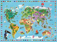 Mon poster géant Loup - La carte du monde