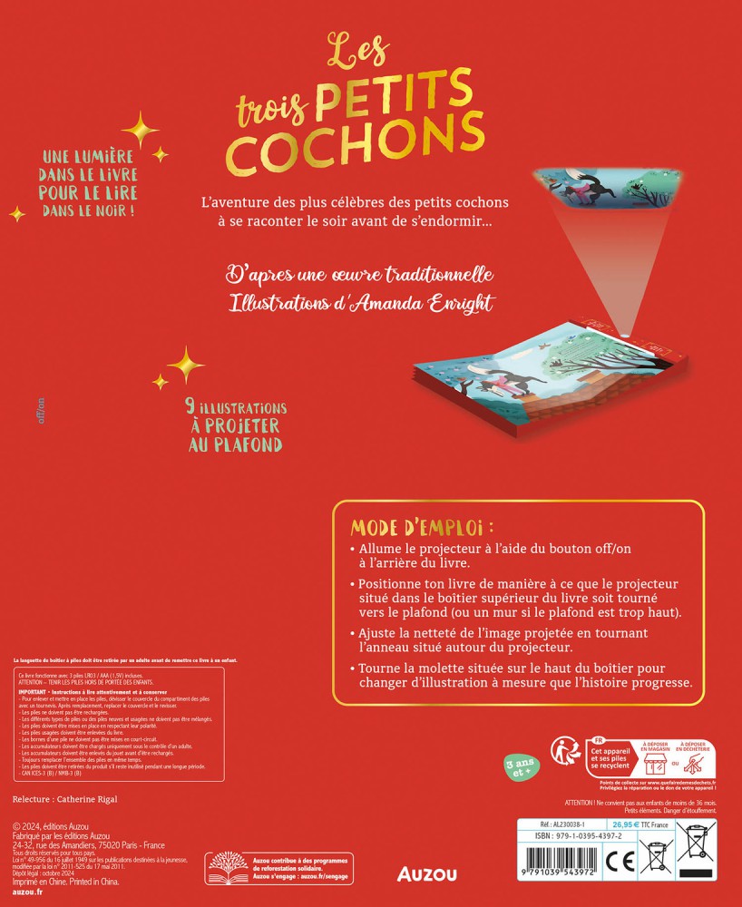 Les trois petits cochons - livre projecteur
