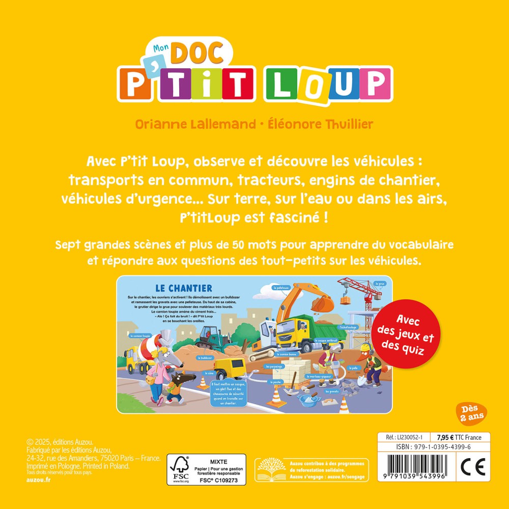 Mon Doc P'tit Loup - Les Véhicules Mon Doc P'tit Loup - Les Véhicules