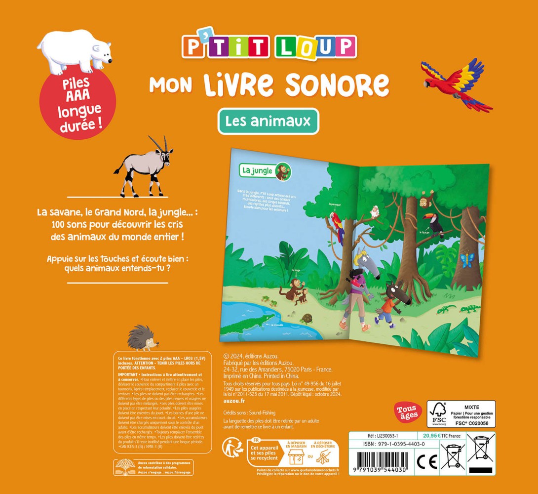 P'tit Loup - Mon Livre Sonore - Les Animaux P'tit Loup - Mon Livre Sonore - Les Animaux