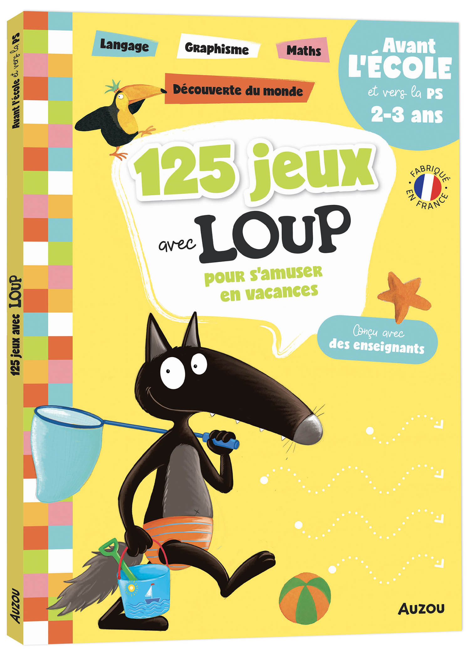 125 Jeux Avec Loup Avant L'école Et Vers La Ps - Cahier De Vacances 2025
