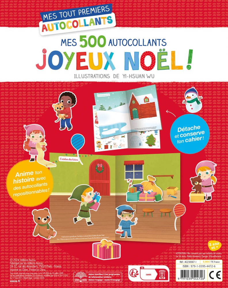 500 Autocollants Joyeux Noël !