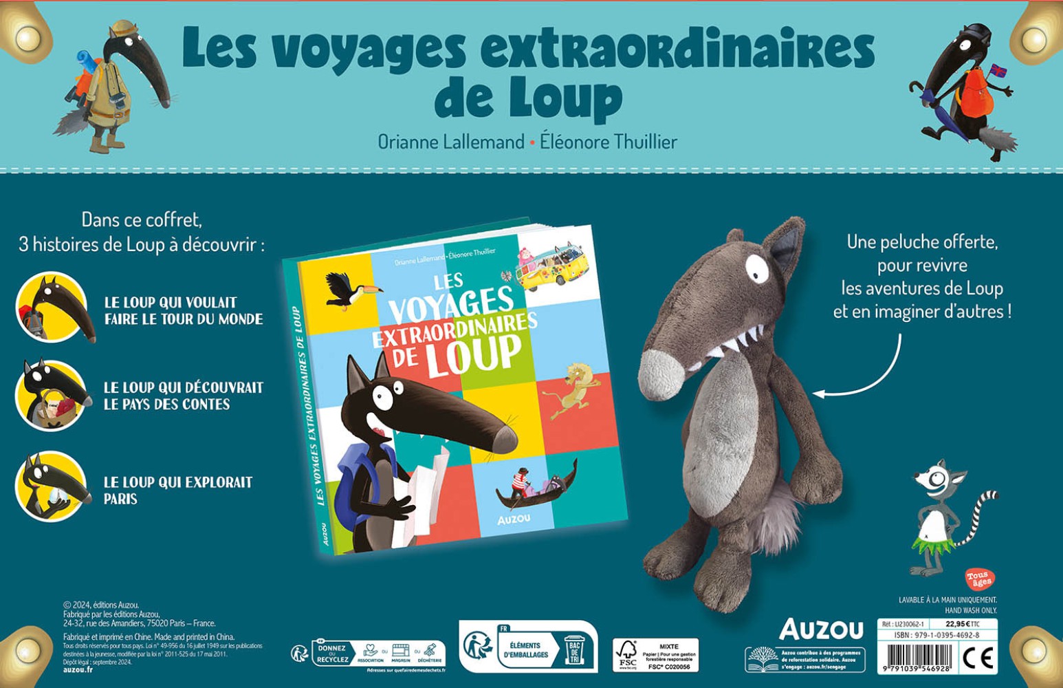 Coffret peluche - Les voyages extraordinaires de Loup