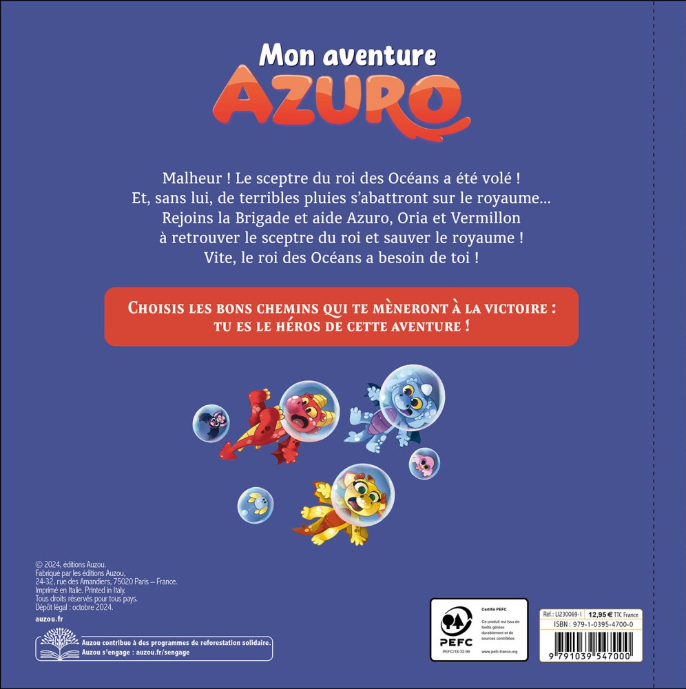 Mon Aventure Azuro - Le Trésor Perdu Des Océans