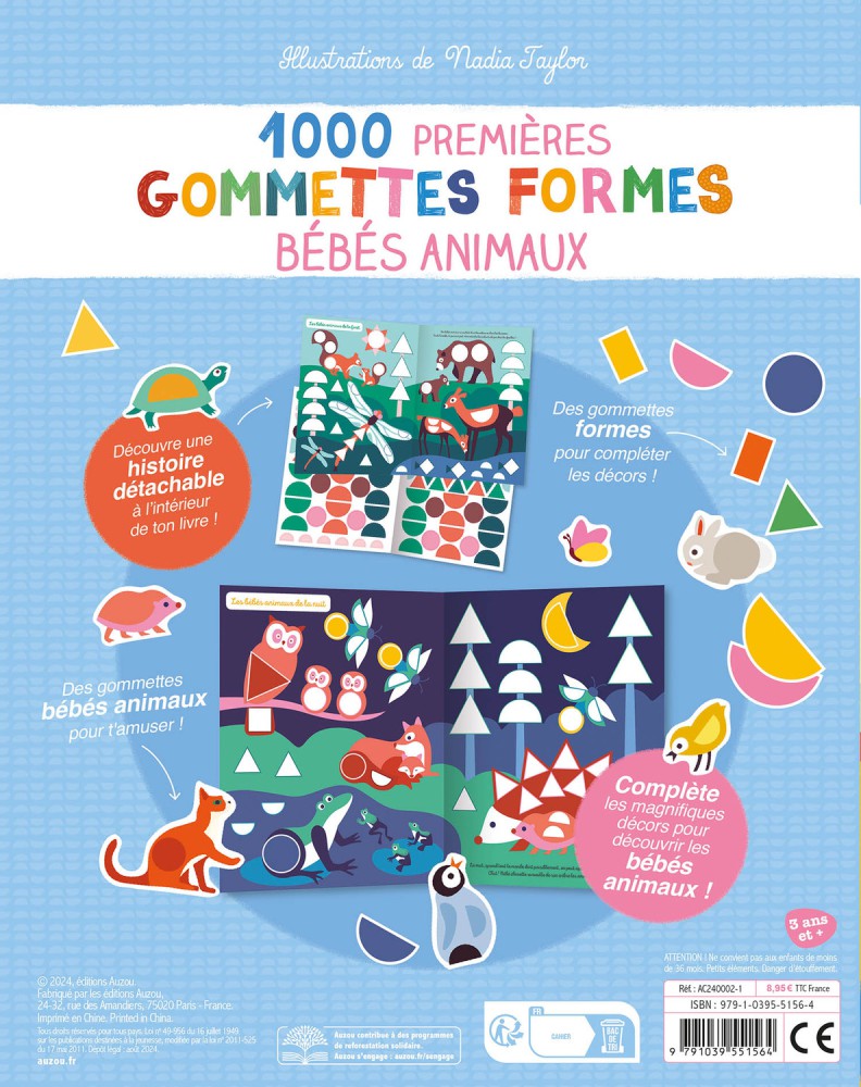 1000 Premières Gommettes Formes Bébés Animaux 1000 Premières Gommettes Formes Bébés Animaux