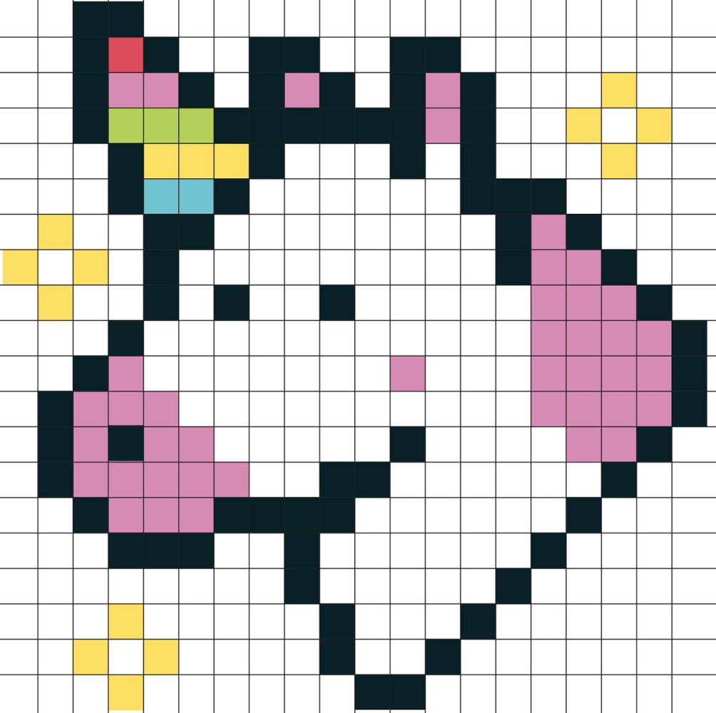 Jeu magnétique - Pixel kawaii