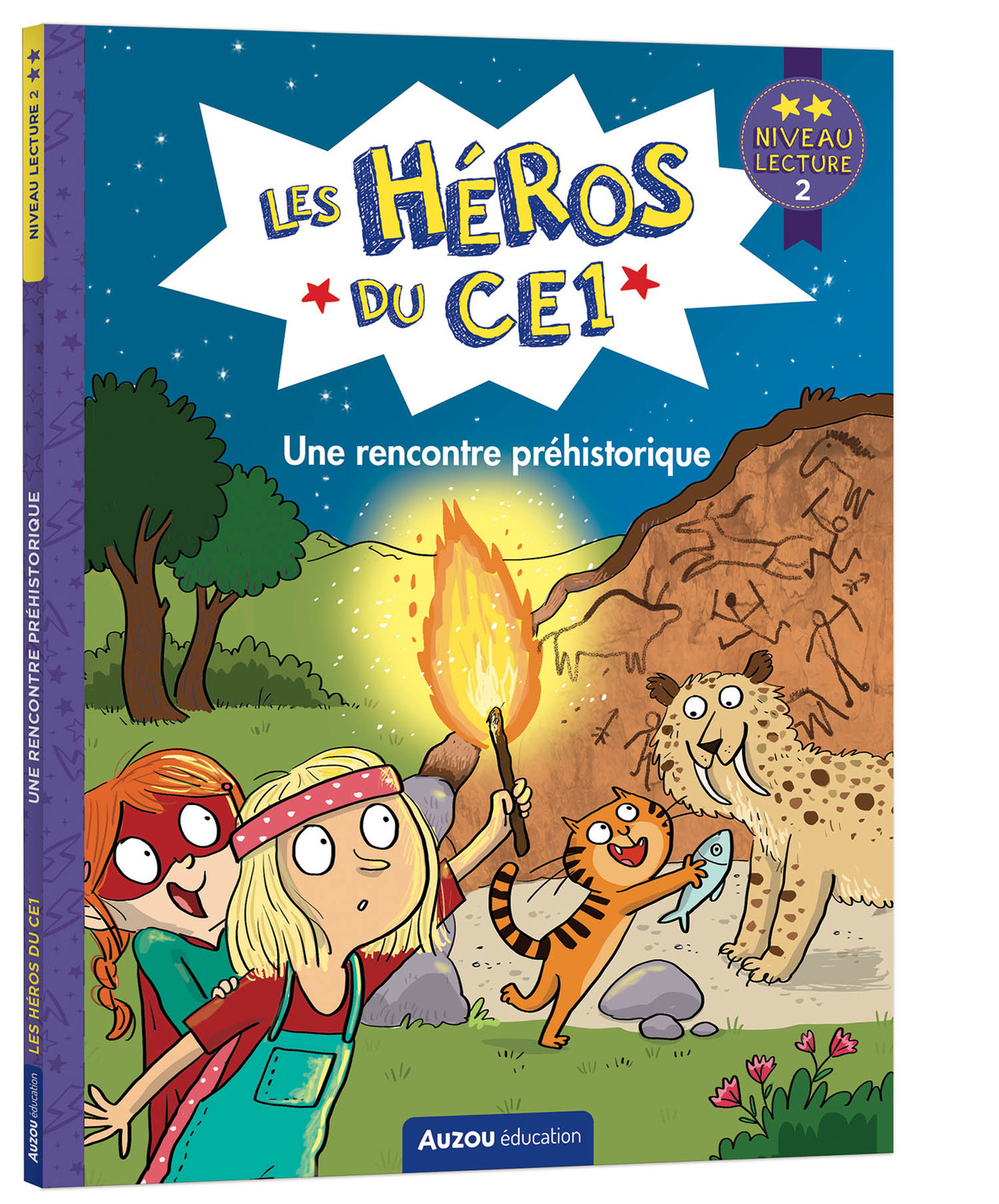 LES HEROS DU CE1 - NIV 2 - UNE RENCONTRE PREHISTORIQUE