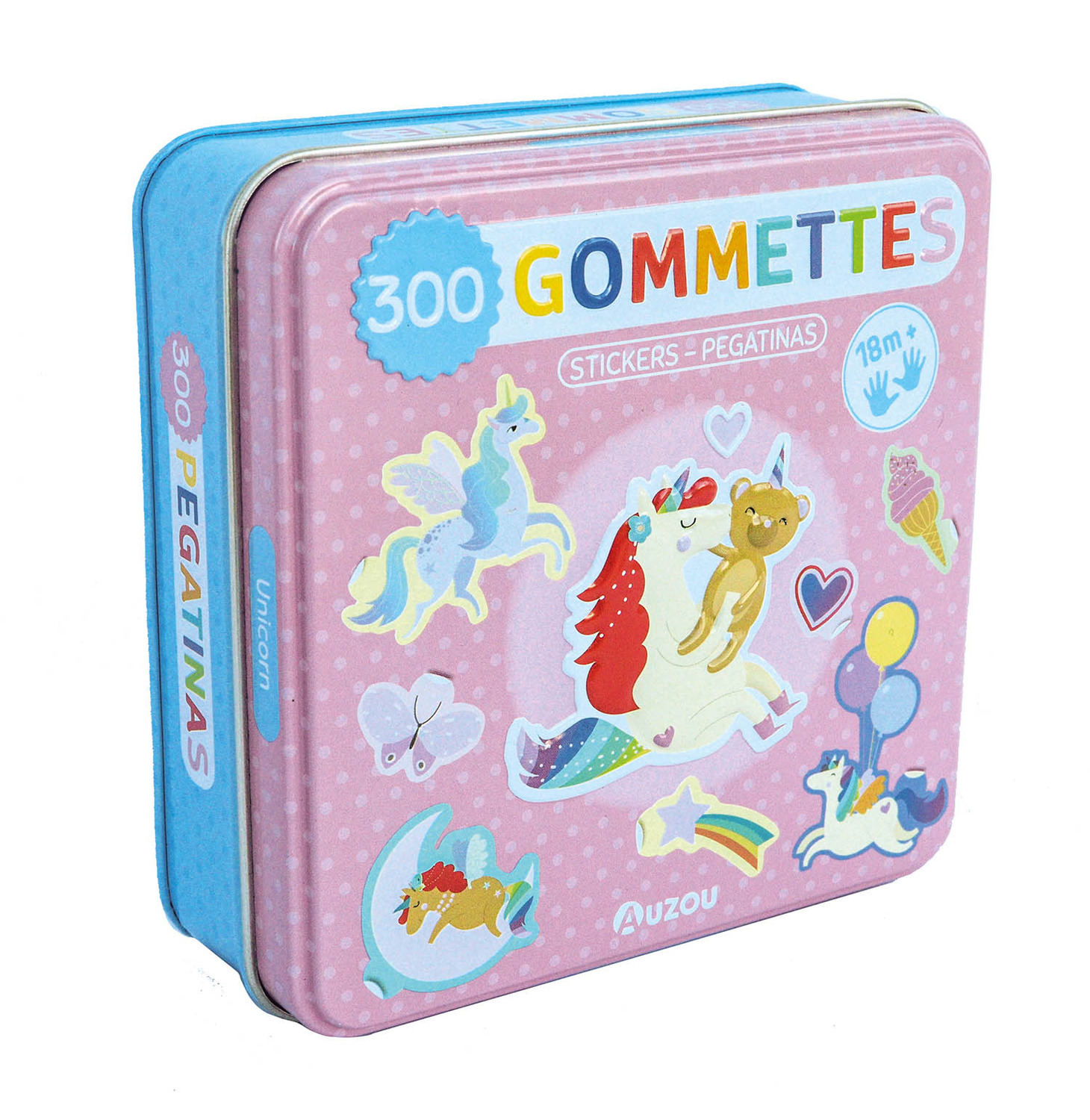 Boîte De Gommettes Métal - Les Licornes