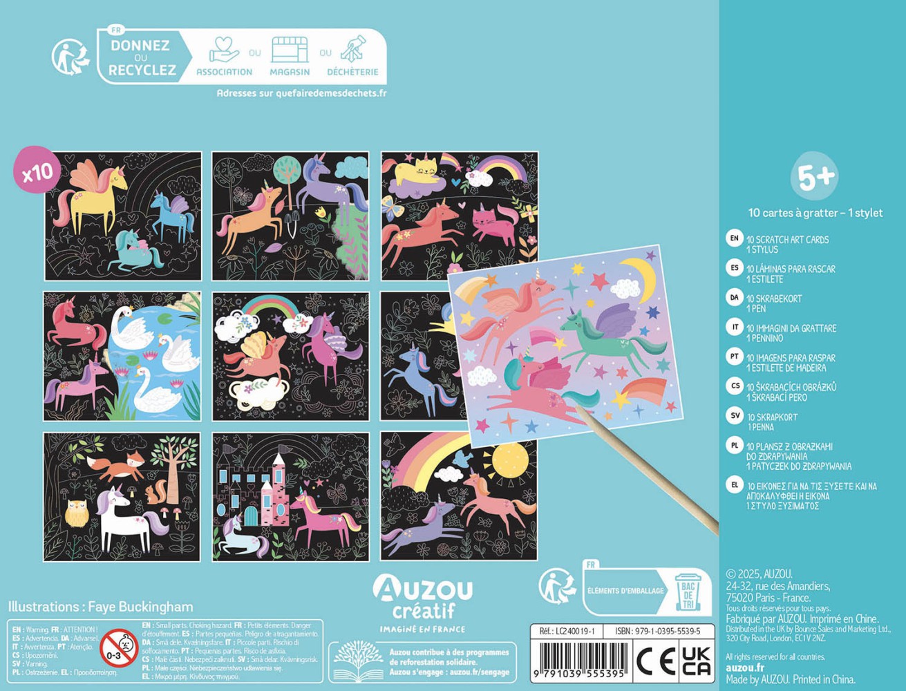 Cartes à gratter licornes