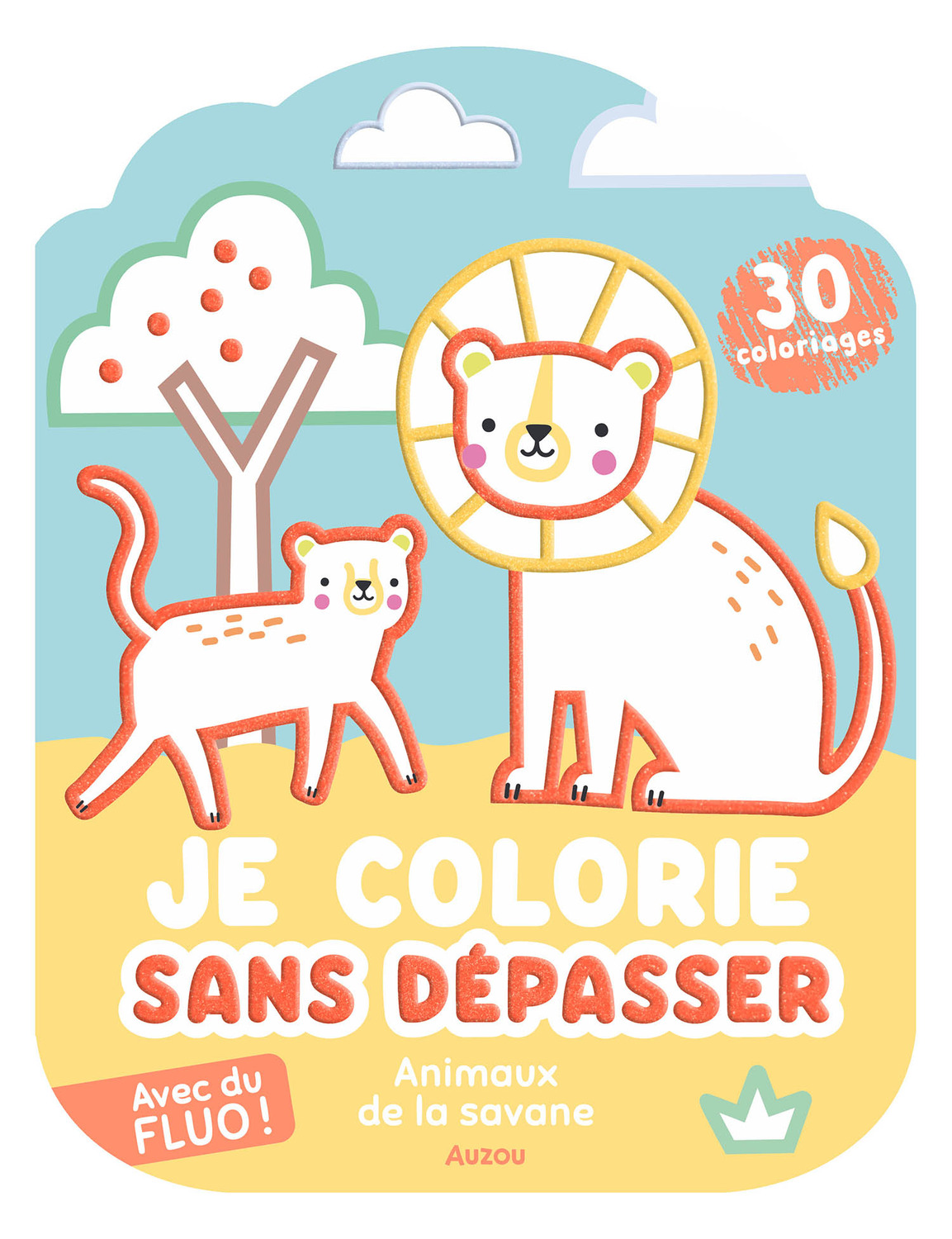 Coloriages fluos - Animaux de la savane