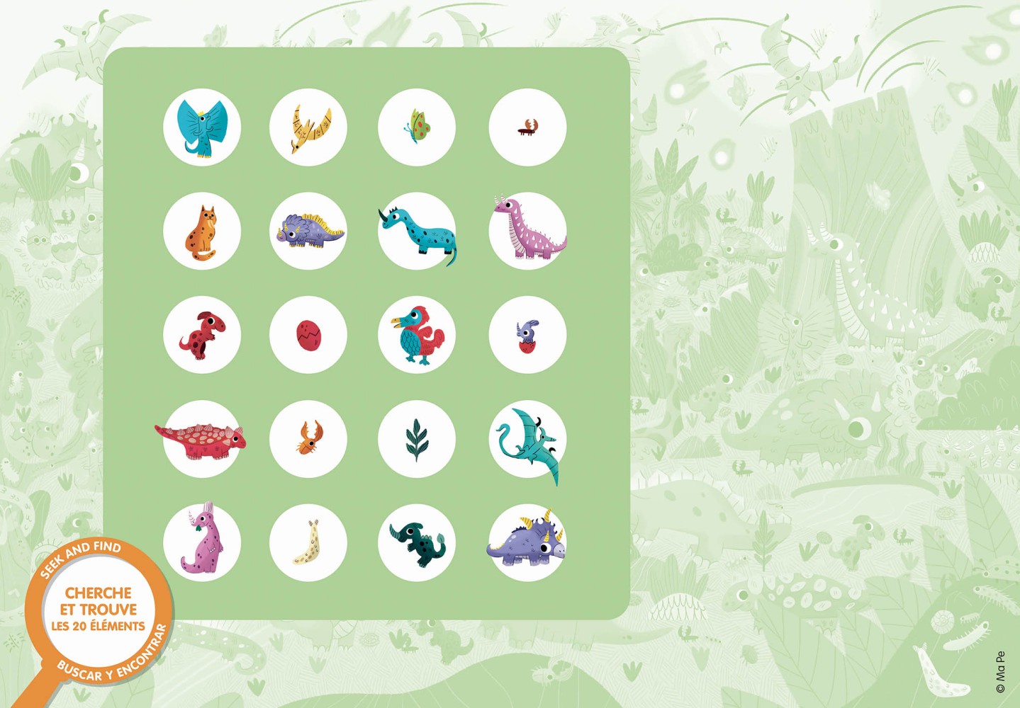 Puzzle Cherche Et Trouve - Les Dinosaures