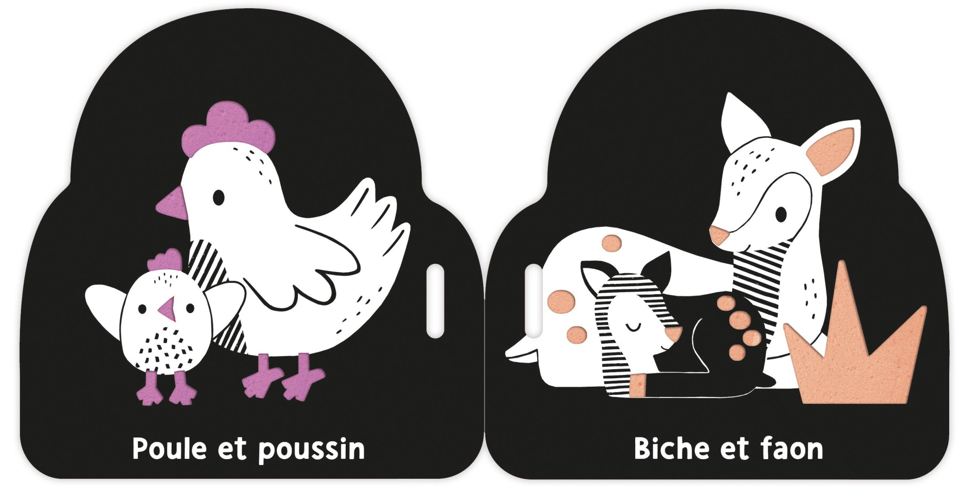 MON PREMIER LIVRE POUSSETTE EN NOIR ET BLANC - BEBES ANIMAUX