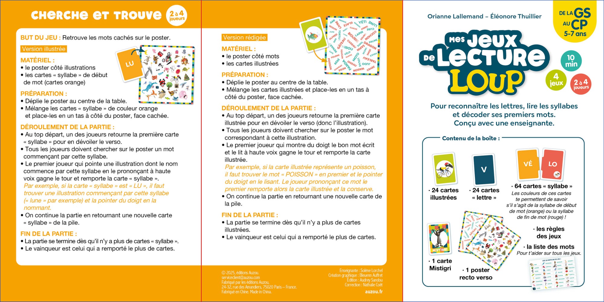 MES JEUX DE LECTURE LOUP MES JEUX DE LECTURE LOUP