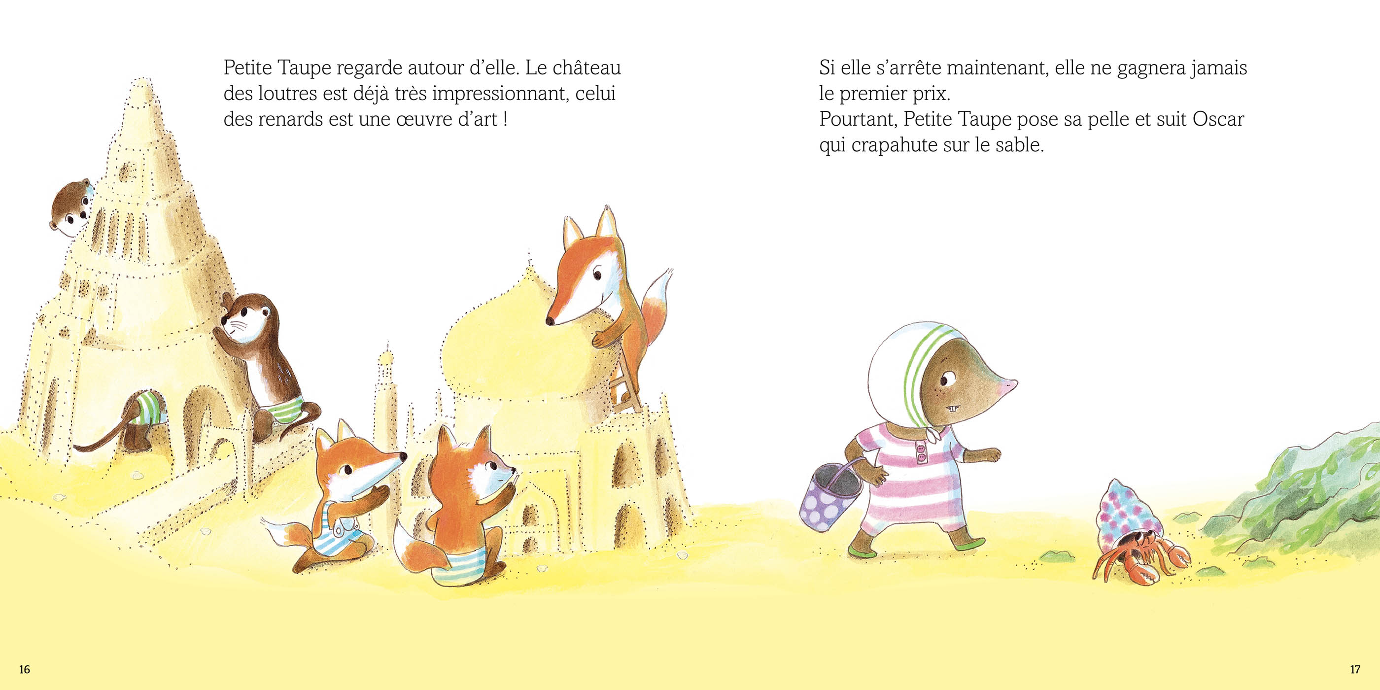 PETITE TAUPE ET LE CONCOURS DE CHATEAU DE SABLE 