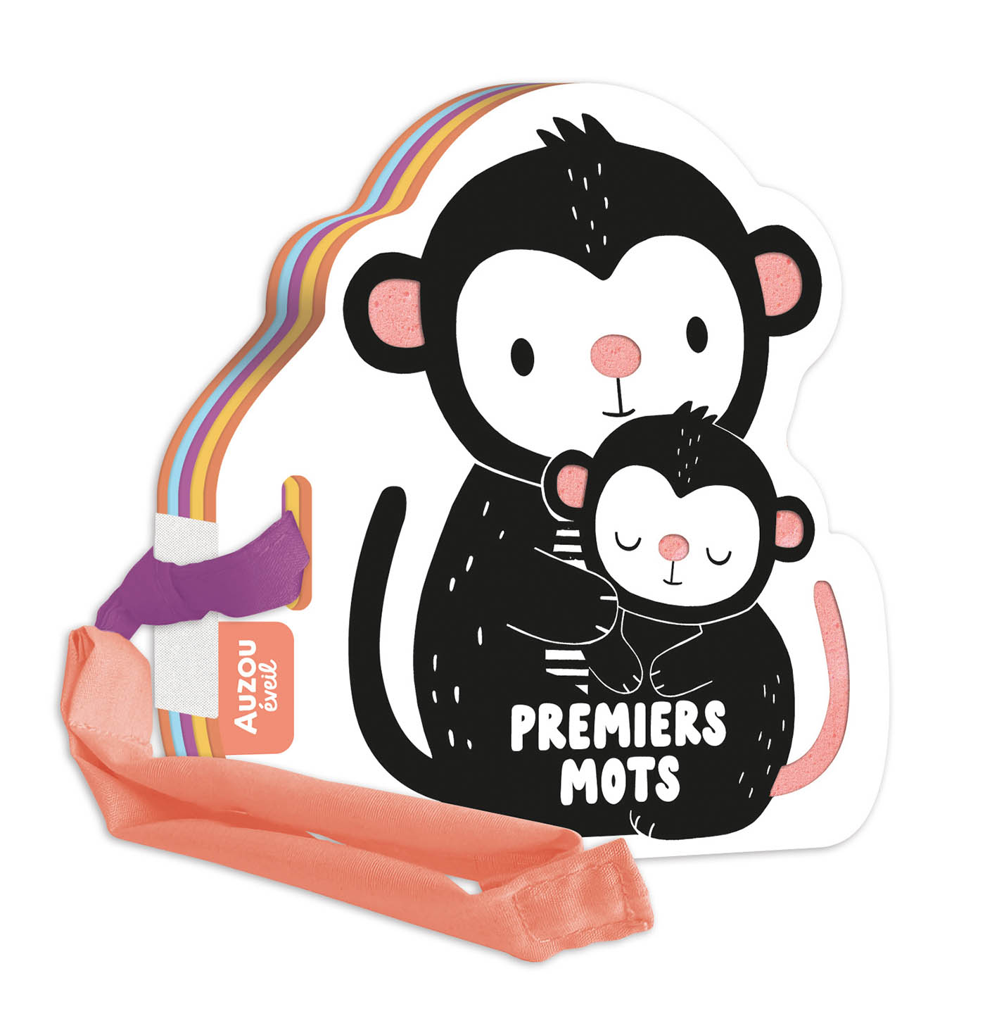 MON PREMIER LIVRE POUSSETTE EN NOIR ET BLANC - PREMIERS MOTS