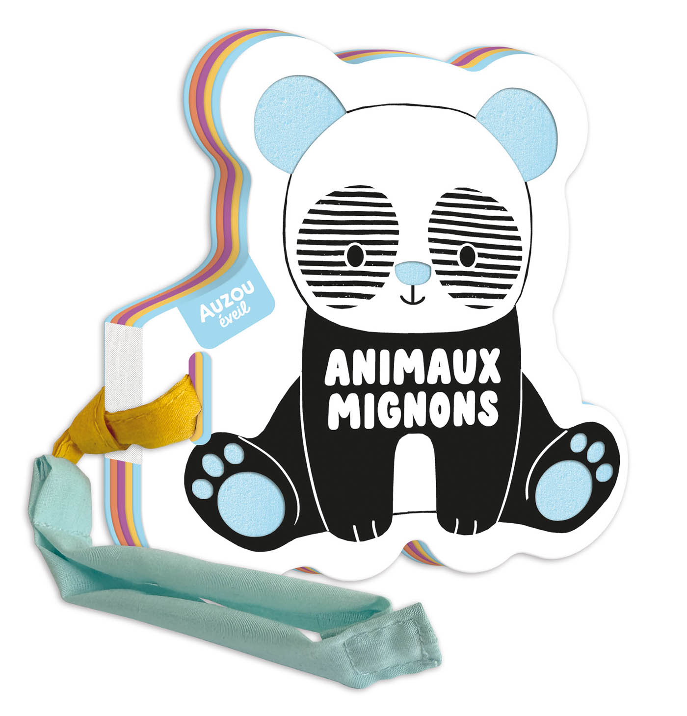 MON PREMIER LIVRE POUSSETTE EN NOIR ET BLANC - ANIMAUX MIGNONS