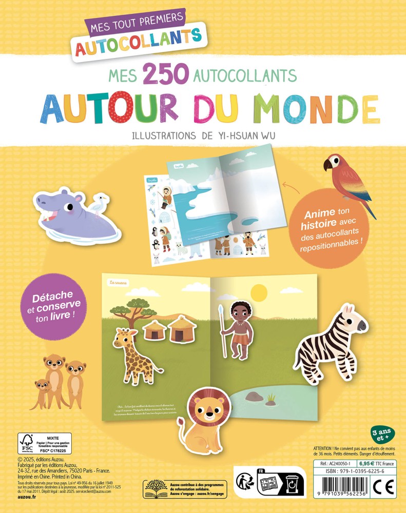 Mes Tout Premiers Autocollants - 250 Autocollants Autour Du Monde