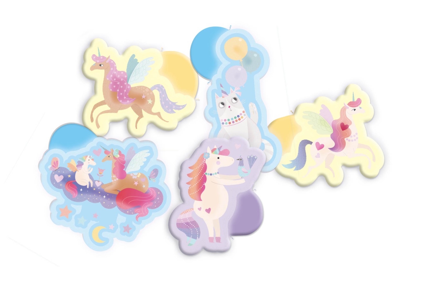 Pochette De Gommettes - Licornes Phospho