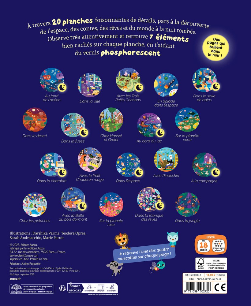 Mes 20 cherche et trouve des tout-petits - Qui brillent dans la nuit !