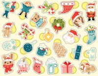 Boîte Métal - 300 Gommettes Noël Boîte Métal - 300 Gommettes Noël