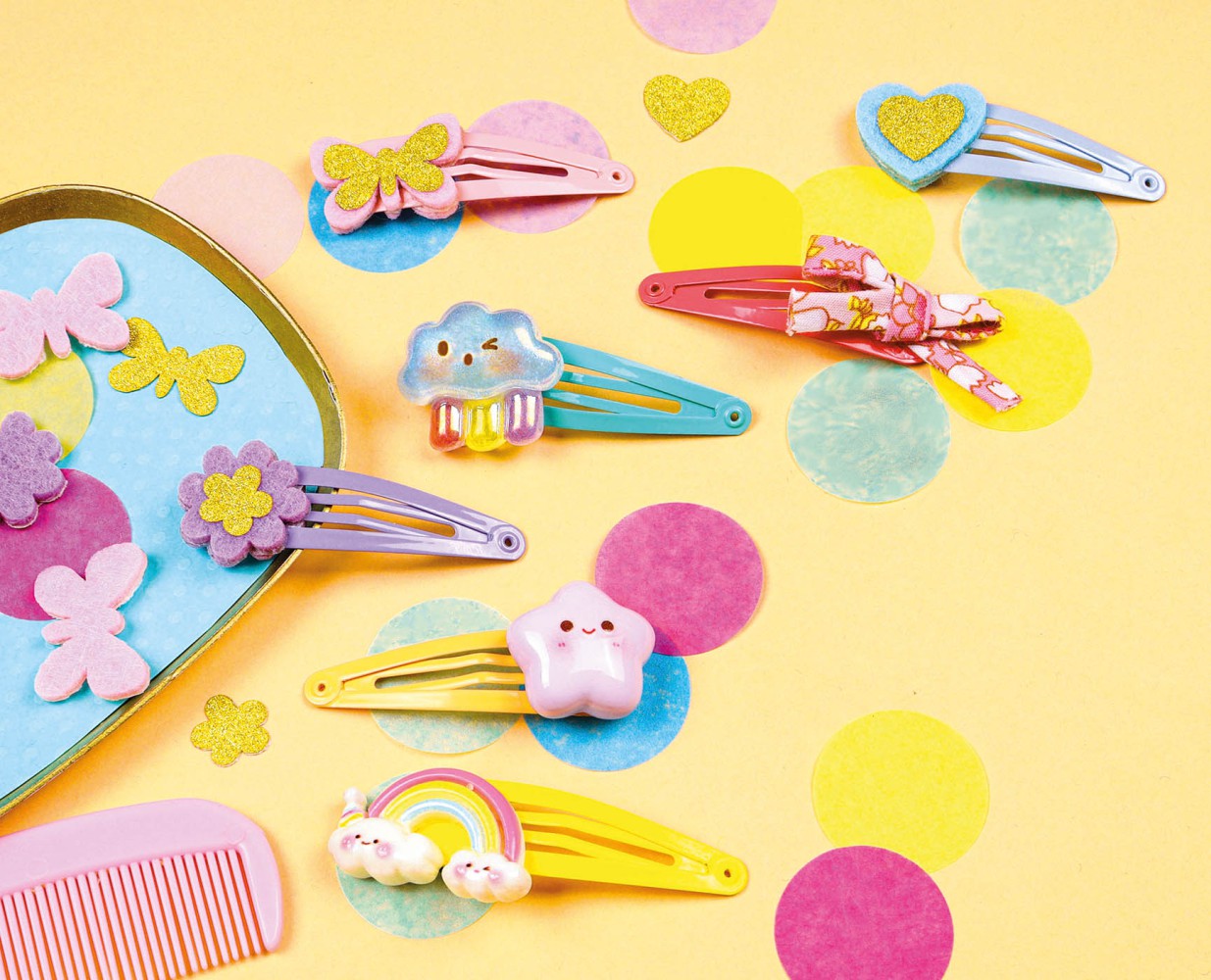 Mon Coffret D'artiste - Mon Semainier De Barrettes Arc-En-Ciel