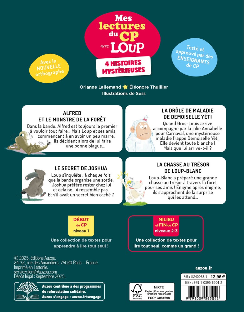 Mes Lectures Du Cp Avec Loup - Quatre Histoires Mystérieuses Avec Loup