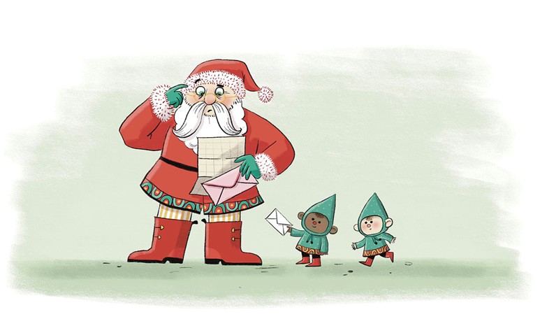 Le Père Noël À L'école  - Mon Premier Roman De L'avent -