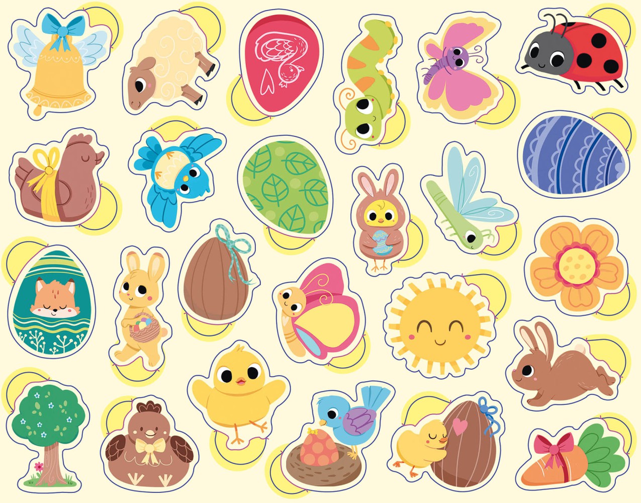 Boite De Gommettes Métal - Pâques