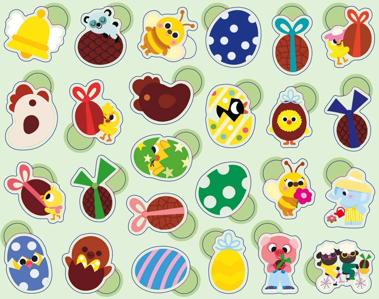 Boite De Gommettes Métal - Pâques