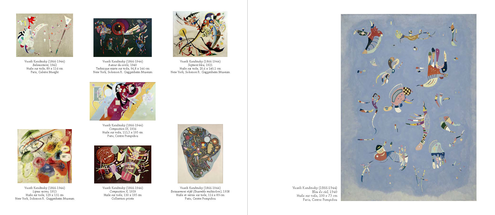 LES BRINDERIENS ET LE TELE-FEERIQUE : UN VOYAGE DANS LES OEUVRES DE VASSILI KANDINSKY