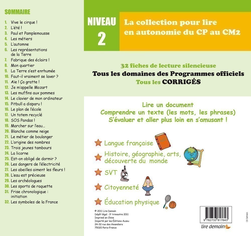 LECTURE AUTONOME - LOT X 10 LIRE LE MONDE NIVEAU 2