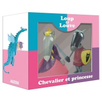 FIGURINES DUO -  LOUP CHEVALIER ET LOUVE PRINCESSE