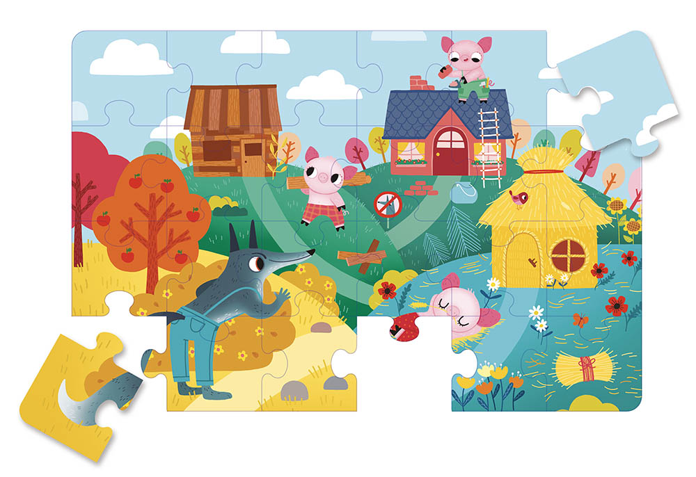 P'tit Jeu De Puzzles - Bienvenue Chez Les 3 Petits Cochons !