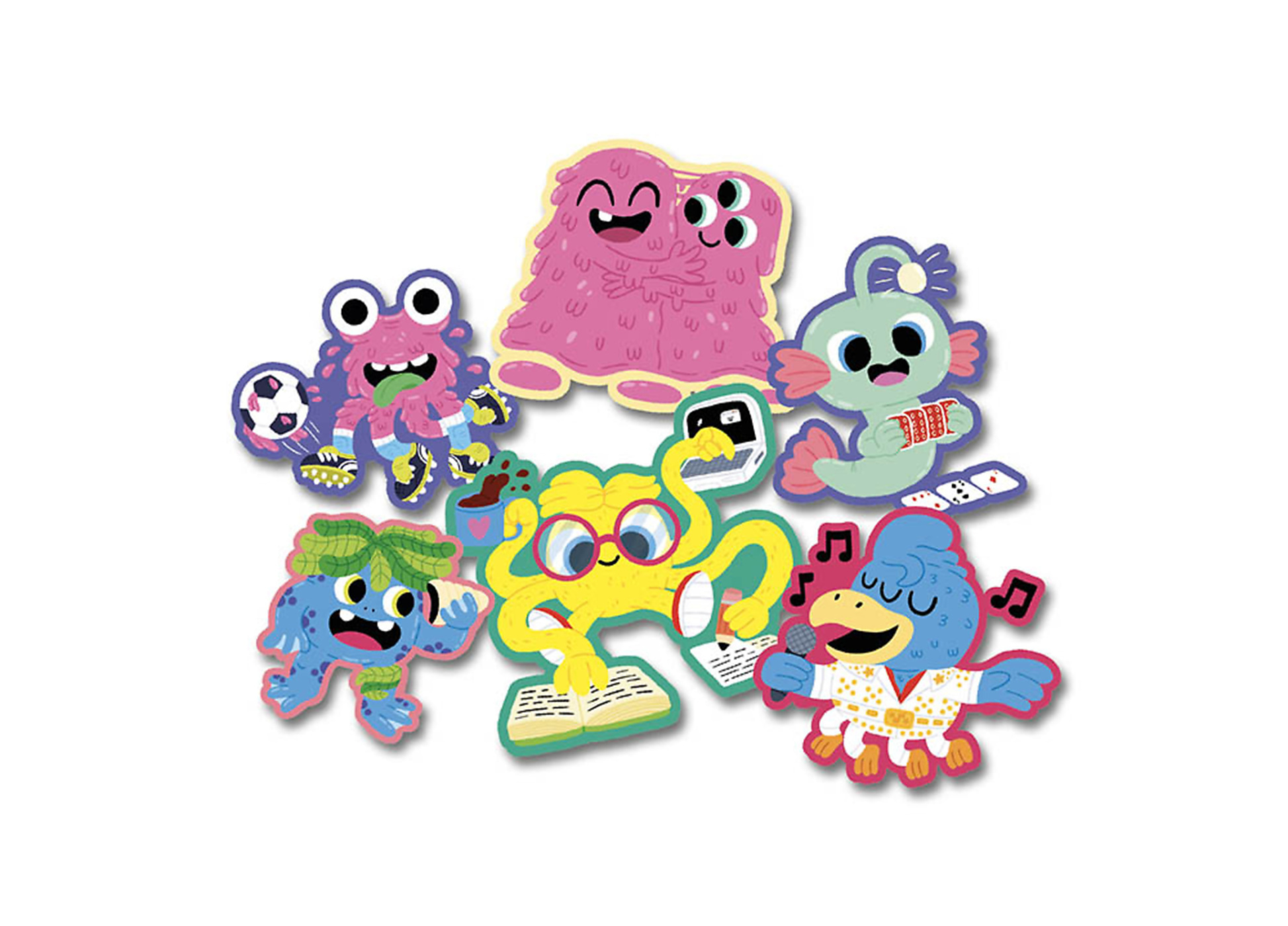 Ma Pochette De 50 Grandes Gommettes - Les Monstres Rigolos Ma Pochette De 50 Grandes Gommettes - Les Monstres Rigolos