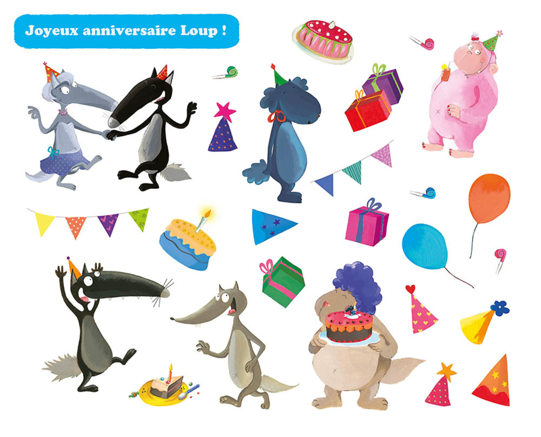 Ma Pochette D'artiste - Ma Pochette D'autocollants Loup - C'est La Fête Ma Pochette D'artiste - Ma Pochette D'autocollants Loup - C'est La Fête