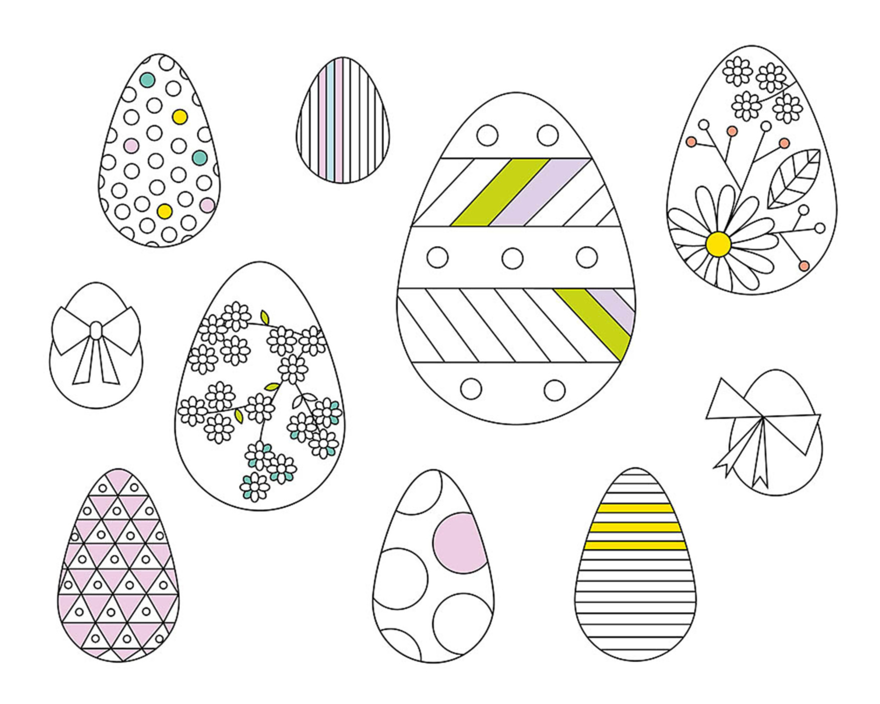 Ma Pochette D'artiste - Mes Décorations À Colorier - Pâques