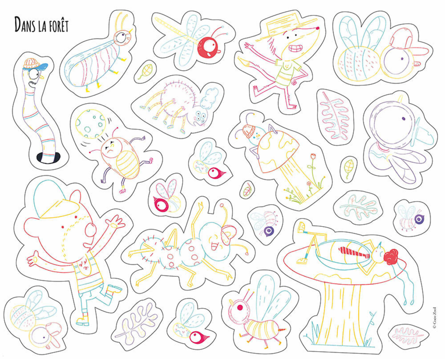 Ma Pochette D'artiste - Mes Autocollants À Colorier - Drôles D'animaux Ma Pochette D'artiste - Mes Autocollants À Colorier - Drôles D'animaux