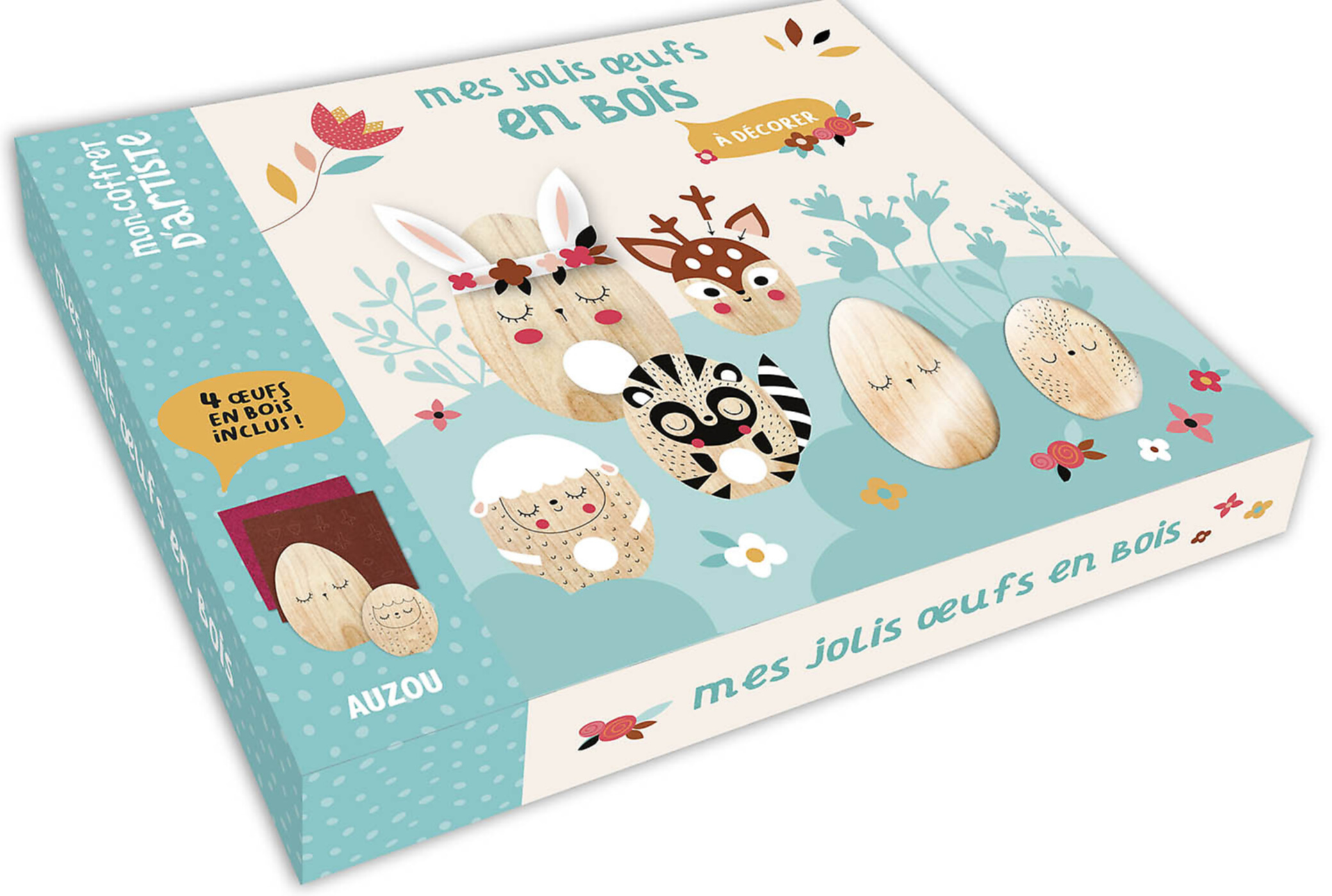 Mon Coffret D'artiste - Mes Jolis Oeufs En Bois - À Décorer