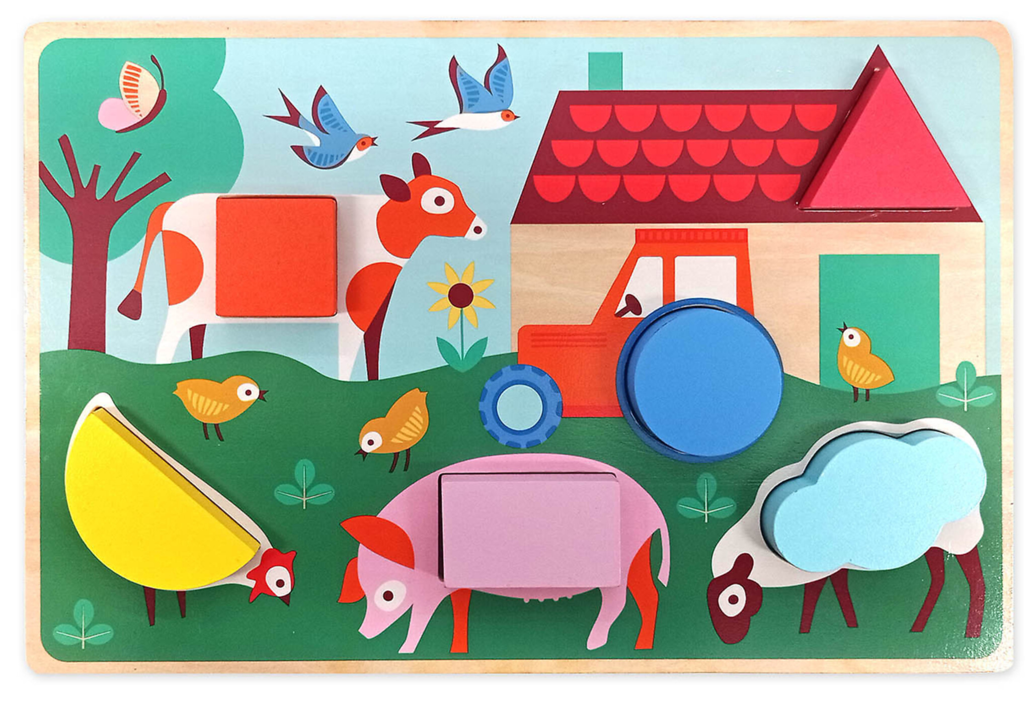 Mon Puzzle Formes En Bois - La Ferme