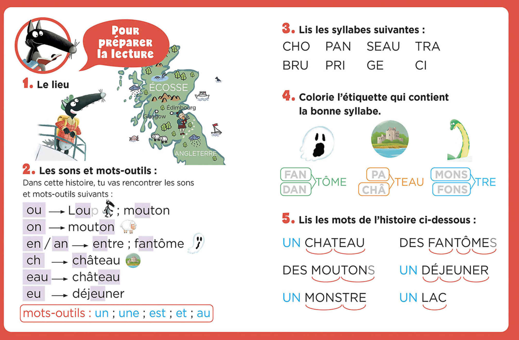 Mes Lectures Du Cp Avec Loup - Mystères En Écosse