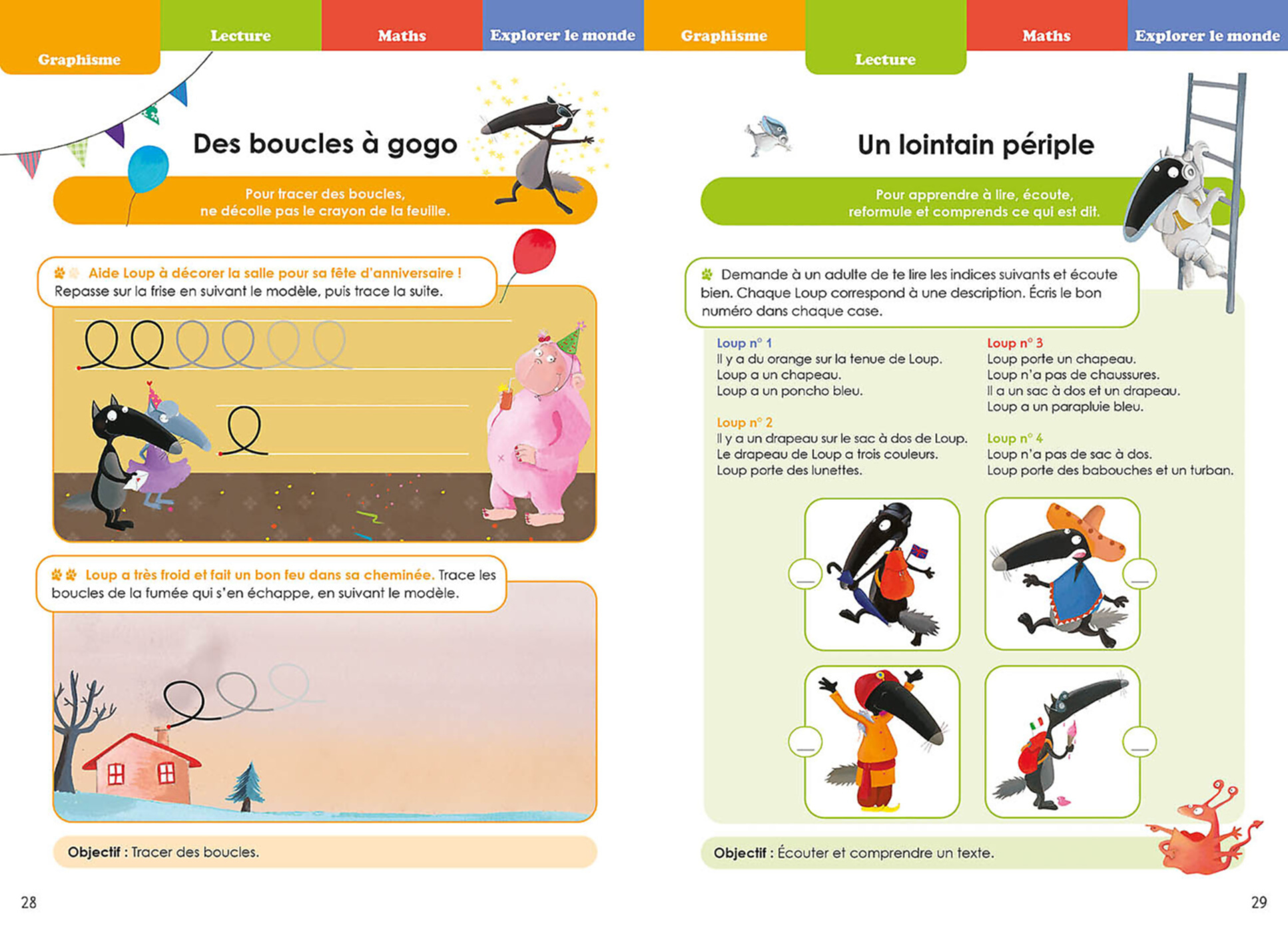 Mon Cahier Loup En Vacances - De La Ms À La Gs - 2026