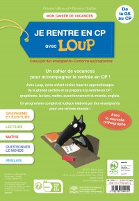 Je Rentre En Cp Avec Loup - Cahier De Vacances 2026