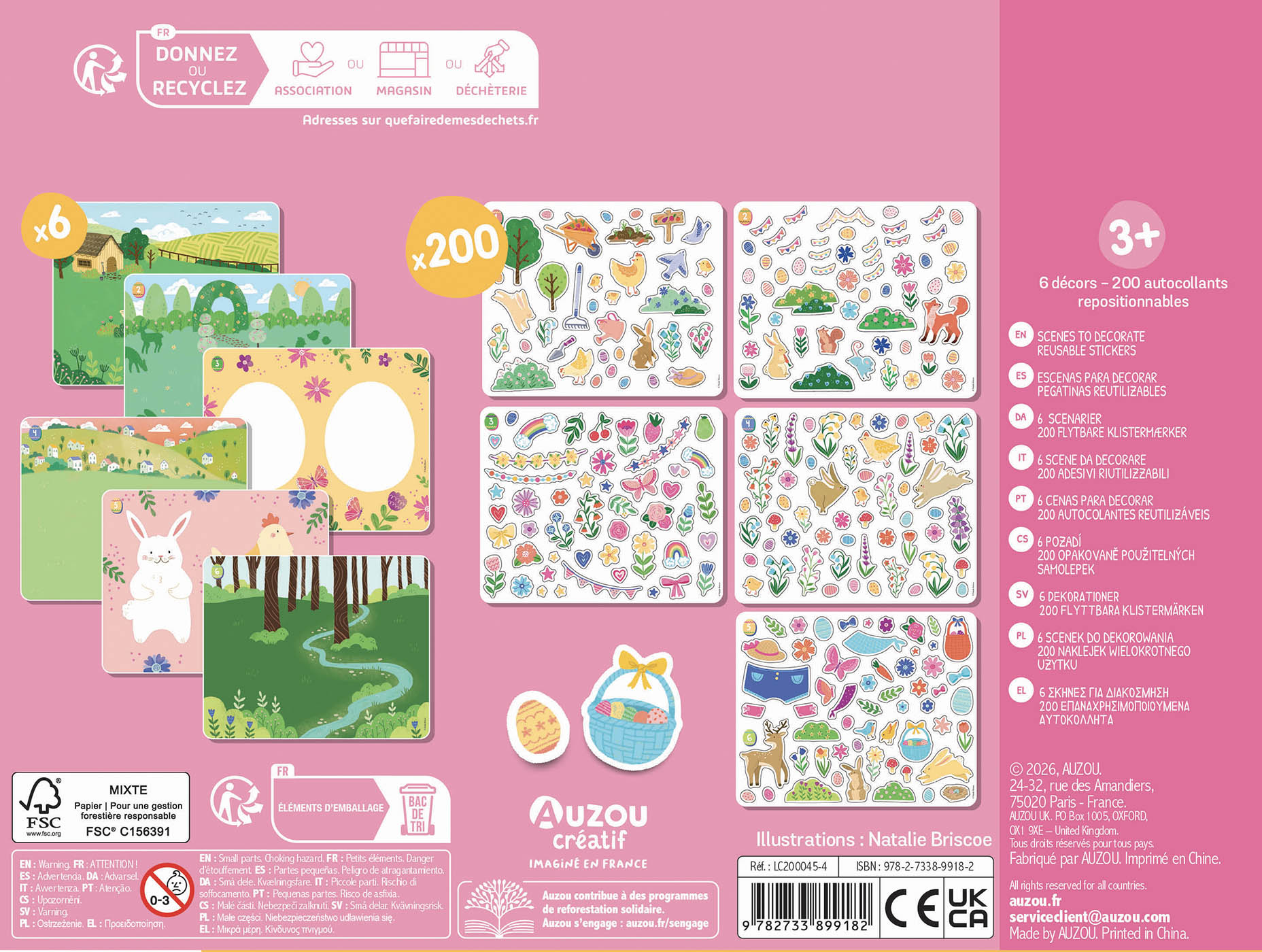 Ma Pochette D'artiste - 200 Autocollants Pâques