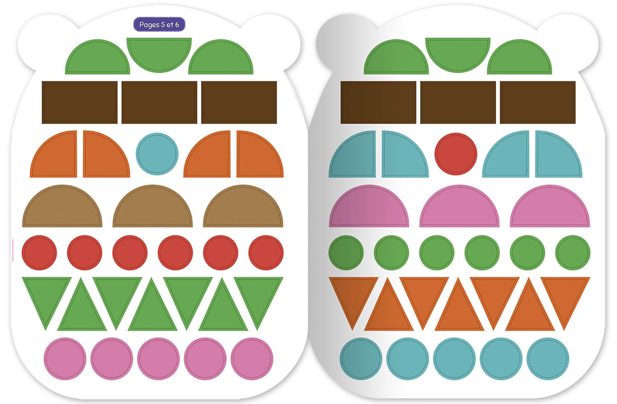 Gommettes Formes - Coucou Petit Tigre Gommettes Formes - Coucou Petit Tigre