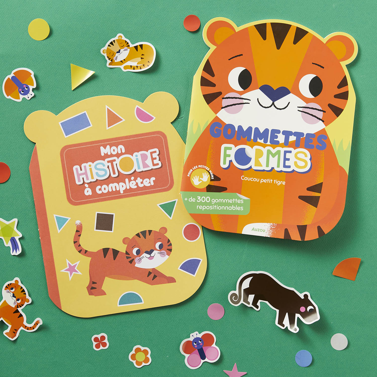 Gommettes Formes - Coucou Petit Tigre Gommettes Formes - Coucou Petit Tigre