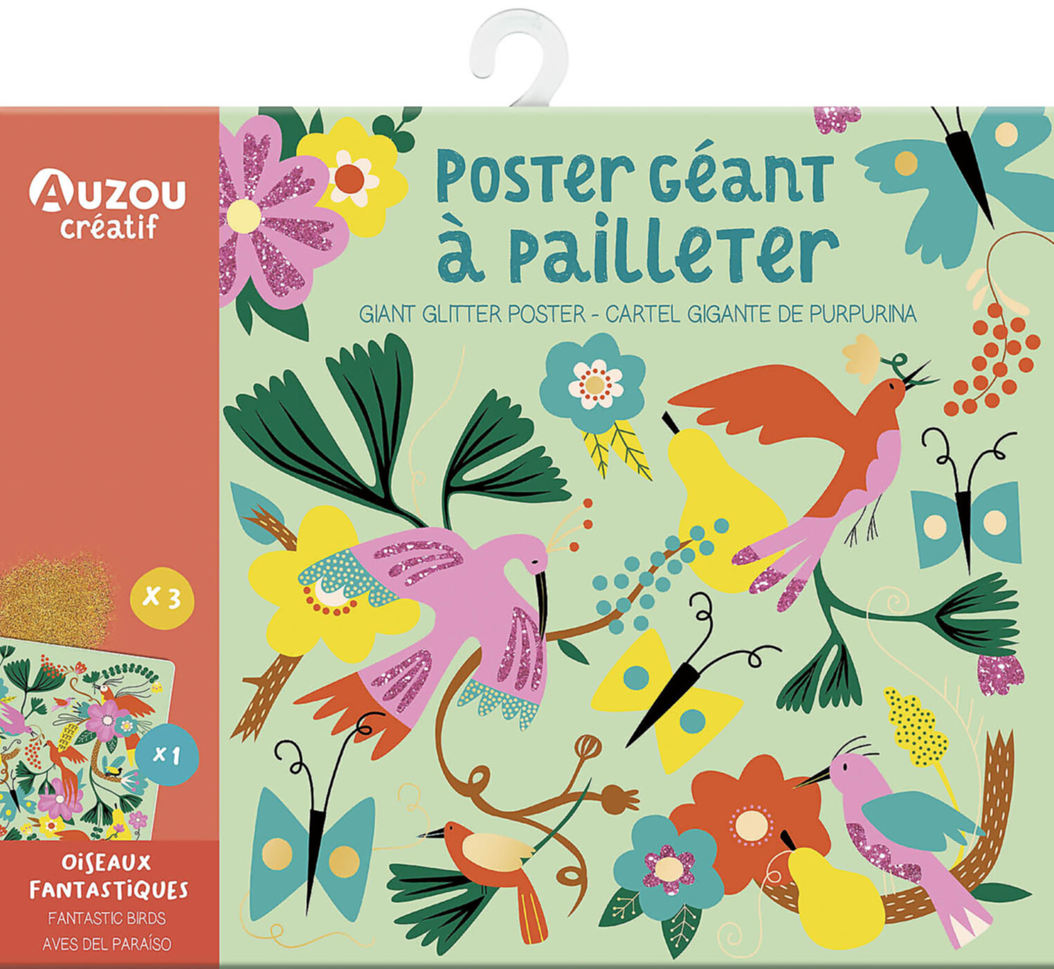 Ma Pochette D'artiste - Poster Géant À Pailleter - Oiseaux Fantastiques