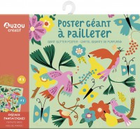 Ma pochette d'artiste - Poster géant à pailleter - Oiseaux fantastiques