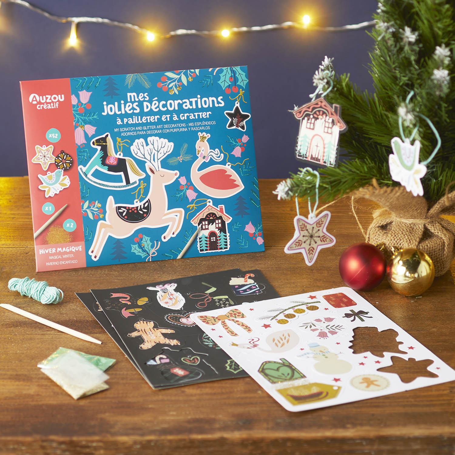 Ma Pochette D'artiste - Mes Jolies Décorations À Pailleter Et À Gratter - Hiver Magique